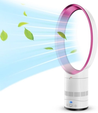 Bladeless Fan For Bedroom, Desk Fan With 110° Oscillating, Portable Table Fan Quiet Cooling, for Bedroom, Baby Room, Living Room, Office (Color : Pink)