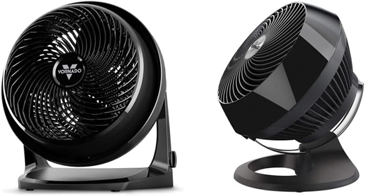 62 Whole Room Air Circulator Fan with 3 Speeds, Black & 660 Large Whole Room Air Circulator Fan with 4 Speeds and 90-Degree Tilt, 660-Large, Black