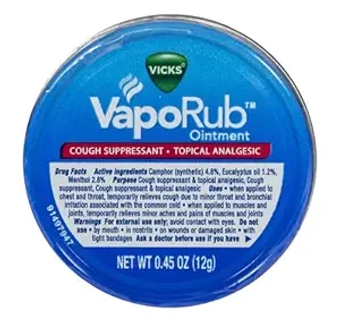 (2)  Vaporub Topical Ointment 12g Tin Travel Size by Vick