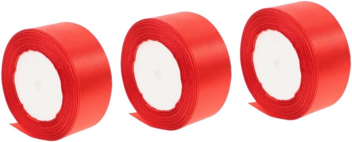 3 Rolls DIY Webbing Christmas Party Supplies DIY Party Ribbon Gift Decorative Ribbon Holiday Craft Ribbon Christmas Decor Multifunction Wedding Ribbon Bride Crafts Twine Polyester