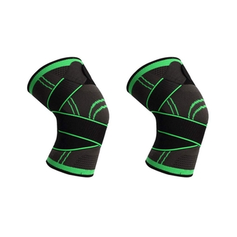 DINGZZ A Pair Sports Kneepad Men Pressurized Elastic Knee Pads Support Fitness Gear Basketball Volleyball Brace Protector