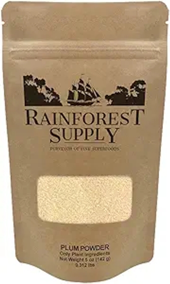 Rainforest Supply Plum Powder — Gluten Free Dietary Fiber Powder — Vitamin C — Weight Loss Boost — Only Plant Ingredients (5 oz)