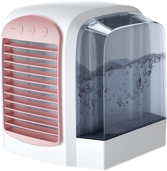 Breeze Maxx Water-Cooled Air Conditioner, Portable Air Conditioner Evaporative Air Cooler, Personal Air Conditioning Units for Small Room Office Desk Outdoor (Gray/Pink/Blue)