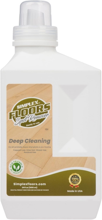Deep Cleaning Floor Spot Remover | Ready to Use Solution | Laminate, Luxury Vinyl Planks & PVC Flooring | Made in the USA | Fragrance Free | 34 fl.oz