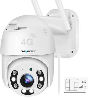 4G LTE Security Camera Outdoor Wired with Sim Card, PoE Home Surveillance IP Camera with Humanoid Detection, Pan Tilt Auto Tracking Cruise CCTV Camera, Siren Alarm Guard Position