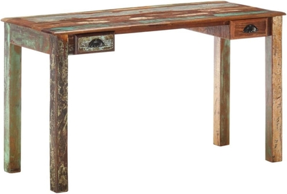 Vintage Wooden Writing Computer Desk,Console Desk for Small Spaces Makeup Dressing Table,with 2 Drawers,51.2 Inch Side Table for Leisure,Living Room,Bedroom,or Office(51.2" x 21.7" x 29.9")