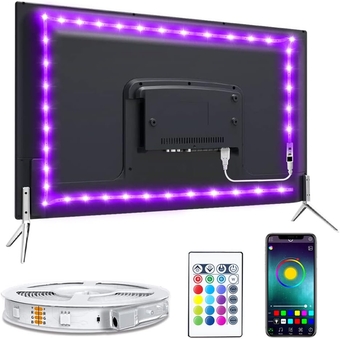 LED Lights for TV 60-70 Inch,14.7ft TV Light Strip Quickly Install Simple APP Controlled for Large Size TV/Monitor Backlight DIY Colors TV LED for Gaming Lights