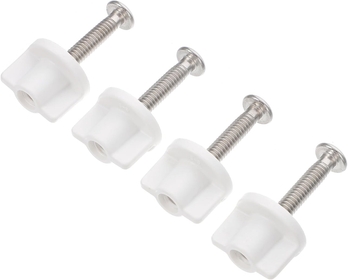 4 Pcs Toilet Seat Screws Toilet Installed Screws Toilet Cover Seat Toilet Mount Bolts Toilet Fixing Screws Toilet Installation Bolt Screws for White Stainless Steel Component