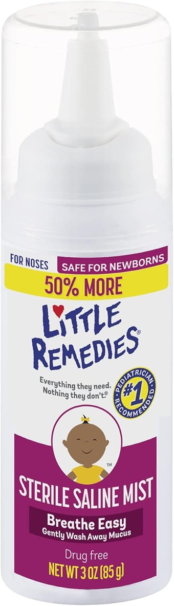 Sterile Saline Nasal Mist, Safe for Newborns, 3 oz
