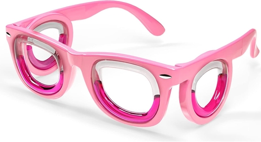 Kids Anti- Motion Sickness Smart Glasses, Ultra-Light Portable Nausea Relief Liquid Glasses, Carsickness Airsickness Seasickness Glasses, Kids Travel/Cruise Essentials（Pink）