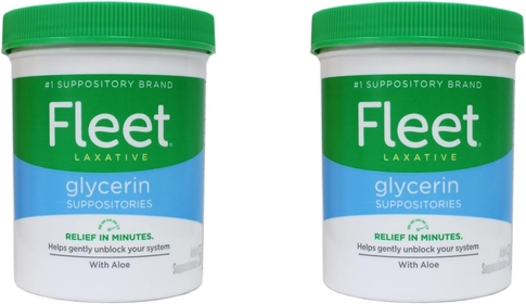 Glycerin Suppositories/Laxative, 50-Count (Pack of 2)