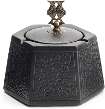 Ceramic Cigarette Ashtray With Lids for Indoor Outdoor, Windproof Ashtrays Ash Holder for Smokers,Desktop Smoking Ash Tray for Home Office Decor,Gift for Men Women C