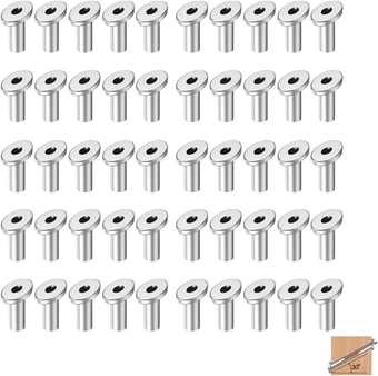 10 Pack 30 Degree Angle Beveled Wood Post Protector Sleeves for 3/16", T316 Marine Grade Stainless Steel Spiral Staircase Kit, Deck Stair Cable Railing (3/16", 10)