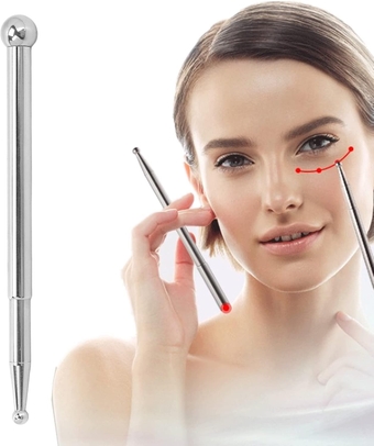 Deep Tissue Massage Tool Acupuncture Pen Relieving Finger Pressure,Stainless Steel Manual Acupuncture Pen Full Body Relaxing Trigger Self Massage Acupressure Bar