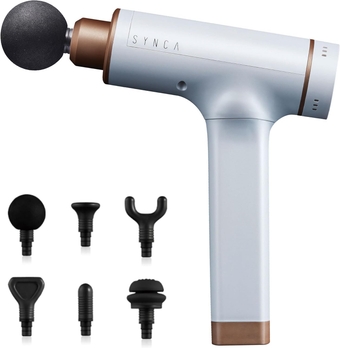 Kitta - Performance Percussive Sports Therapy Massager | 6 Interchangeable Massage Heads | 6 Strength Levels | Up to 10 Hours of Usage (Pearl White)