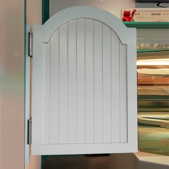 Swinging Doors Western Cafe Swing Doors, Indoor Counter Saloon Swinging Door for Kitchen Doorway, White Wood Butler Single Doors, 60/65/70/75/80/85/90/95/ Cm ( Size : W80xH90cm(31 1/2"x35 7/16") )