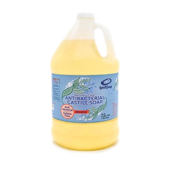 Antibacterial Unscented Pure Castile Soap Liquid for Face, Hand & Body Wash-Vegan, Non-GMO, Made in USA, Liquid Castile Soap, All Skin Types, Dry & Sensitive Skin (1 Gallon)