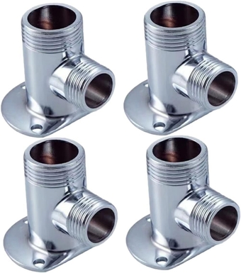 4pcs Shower Installation Base Bath Tub Accessory Wall Mount Faucet Installation Kit Shower Adapter for Tub Water Pipe Adapter Shower Arm Holder Shower Head Part Zinc Alloy