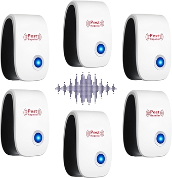 6 Pack Ultrasonic Pest Repeller Plug in Mosquito Repellent Plug in Mouse Repellent Ultrasonic Plug in Insect Repellent for Spiders, Mices, Mosquitoes, Roaches, Bugs, Flies