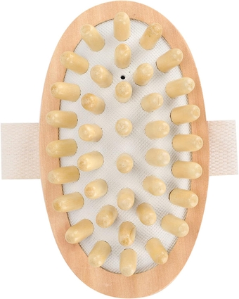 Massage Brush Wood Massager Body Brush Scrubber Hair Scalp Spa Bath Massage Wooden Massage Body Brush Dry Brushing Cellulite Massager for and Lymphatic Wood