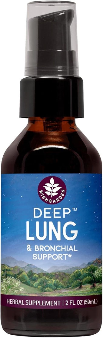Herbs Deep Lung & Bronchial Support - Natural Lung Support Supplement and Lung Cleanse for Smokers with Mullein Leaf, Supports Lung Health and Lung Detox, Promotes Lung Strength, 2oz