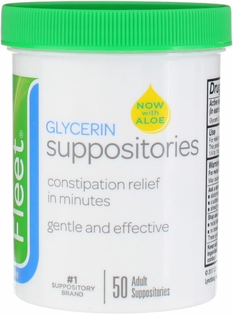 Adult Glycerin Suppositories, 50-Count Jars (Pack of 4)