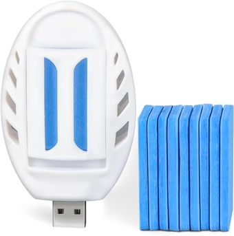 Q5 Mosquito Repeller, Electronic USB Mosquito Repellent Outdoor Indoor Use, Includes Repellent Refills, USB Powered, DEET-Free, Highly Effective, for Home, Bedroom, Office, Kitchen,Camping, Travel