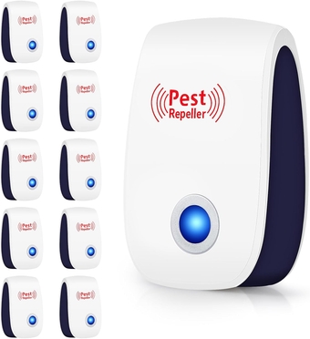10 Pack Ultrasonic Pest Repeller Electronic Mouse Repellent Ultrasonic Plug in Rodent Repellent Indoor Sonic Repellent Pest for Insect,AntBugs,Mosquito,Rat,Spide,Cockroach