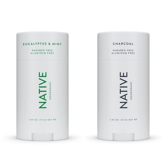 Deodorant | Natural Deodorant for Women and Men, Aluminum Free with Baking Soda, Probiotics, Coconut Oil and Shea Butter | Eucalyptus & Mint and Charcoal - Variety Pack of 2