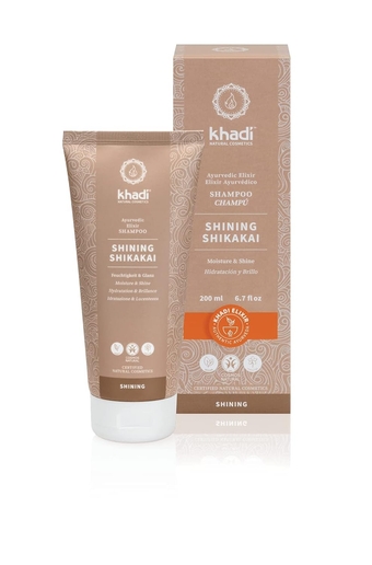 SHINING SHIKAKAI Ayurvedic shampoo,100% natural, silicone & sulfate-free, Shikakai & Aloe Vera smoothes, conditions, adds shine, split end protection, vegan hair care & organic beauty 6.7oz
