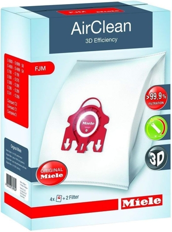 Genuine  Vacuum Cleaner AirClean Dust Bags Type FJM Pack of 4