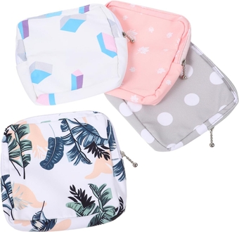 12 Pcs Sanitary Napkin Storage Bag Make up Organizer Bag Zipper Laundry Bag Mini Makeup Bag Sanitary Bags Girl Purse Zipper Wallet Girls Suit Makeup Brush Miss Polyester Aunt Towel