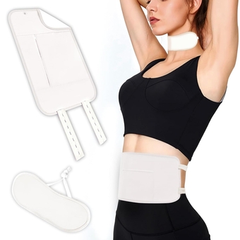 Castor Oil Pack Wrap,Reusable Organic Castor Oil Pack Kit for Liver Detox,Thyroid Neck and Constipation,Adjustable Elastic Strap Cotton Caster Oil Pack Wrap,Anti Oil Leak Castor Oil Wrap