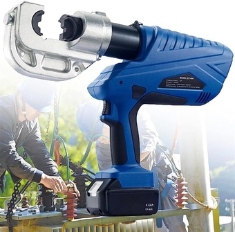 Rechargeable Hydraulic Crimping Pliers, Electric Hydraulic Wire Crimper,16-400mm² Rechargeable Hydraulic Crimping Pliers,DC18v/4ah Lithium Battery Cable Crimping Tool,Terminal Crimping Plier,for Coppe