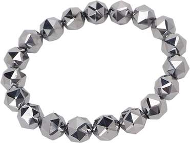 Terahertz Stone Beads, Portable Relaxing Healing Mood Terahertz Beads Bracelet Jewelry Accessories Trace Elements Smooth Surface for Women for Daily