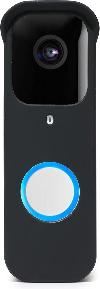 Silicone Skin Case Cover Sun Glare, UV & Weather Protection Skins Cover Compatible for Blink Video Doorbell - Black (1 Pack)
