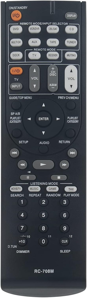 RC-708M Replacement Remote Control Fit for Onkyo AV Receiver RC708M HTR960 HTS9100THX HTS9100THXB