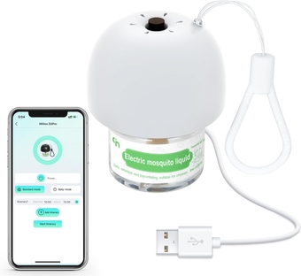Q5 Mosquito Repellent Outdoor Indoor Use, APP Control Potable USB Electronic Mosquito Repeller, Includes 280 Hr Mosquito Repellent Refill, Highly Effective, for Home, Bedroom, Office, Car, Camping