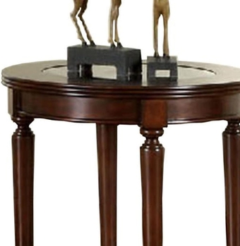 BM123838 Granvia Contemporary End Table, Dark Cherry