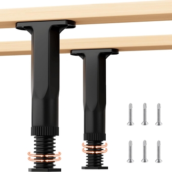 2PC 5.9-11 in Height Bed Support Legs,Bed Frame Legs for King Queen Bed slats,Bed Frame Support Leg,Adjustable Bed Frame Support Legs Replacement,Bed Slat Support Bed Frame Center Support