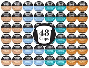 Single Serve Coffee Pods For Keurig K-Cup Brewers, Light/Medium Roast, Flavored Variety Pack, 12 Count (Pack of 4)