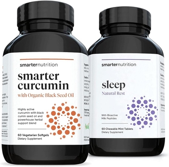 Curcumin - Potency and Absorption + Smarter Sleep - Nighttime Sleep Aid with Bioactive Milk Peptides & Melatonin