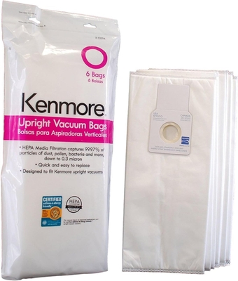 53294 6 Pack Type O HEPA Vacuum Bags for Upright Vacuums