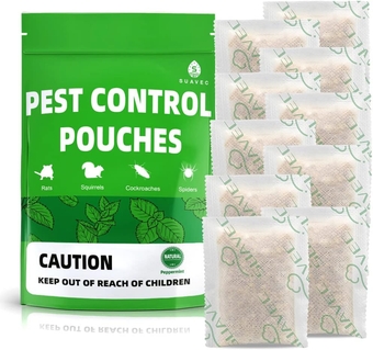 Pest Control Pouches, Rodent Repellent, Peppermint Squirrel Repellent, Repel Squirrels, Rodents, Mouse, Mice, Rats, Ant, Spider & Other Pest, Indoor Mice Repellent, Pest Repellent- 10 Pouches