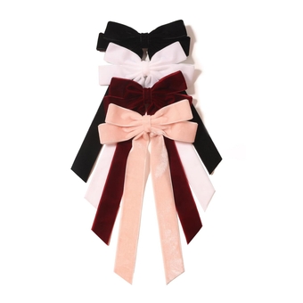 4pcs Velvet Hair Bows for Women,Black Velvet Hair Bows Clips,Clip Bows for Hair Hair Ribbons Hairpins Clips Hair Accessories,Black White Pink Burgundy Bows