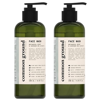All Natural Face Cleanser Wash, Paraben & Cruelty Free, Normal, Oily, Dry, Sensitive, Organic, Vegan, Plant-Based, pH 5.5, Avocado Oil, Men, Women, 8.4 Fl Oz (2 Pack)