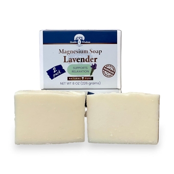 Magnesium Soap Bar - Lavender 4oz | 2 Pack | H  Body Soap | Made with Pure Magnesium Oil, Essential Oil  Aloe Vera | Moisturize Skin