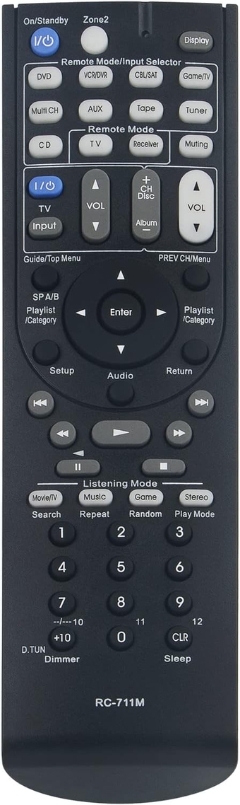 RC-711M Replacement Remote Control Fit for Onkyo AV Receiver System