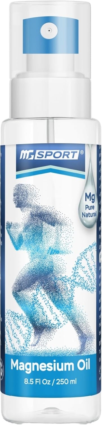 Pure Magnesium Oil Spray – 8.5 fl oz – High Absorption 100% Pure Magnesium Chloride Without preservatives from The Dead Sea and Purified Water – Supports Muscle Recovery and Leg Cramp Relief