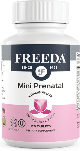 Mini Prenatal Vitamin - Kosher, Tiny Easy-to-Swallow Tablets with Iron, Folic Acid, and Vitamin D - Complete Prenatal Multivitamin for Pregnant Women